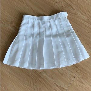 White Pleated Tennis Skirt